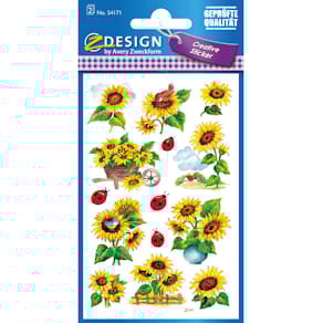 Schmucketiketten Avery Zweckform Creative, Sonnenblumen