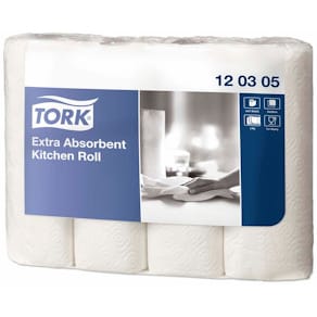 Køkkenrulle Tork Extra Absorbent 3-lag, 48 ruller