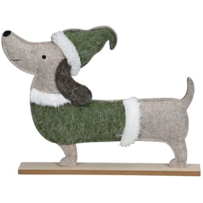Dekofigur POSIWIO Hund mit Mütze und Pullover