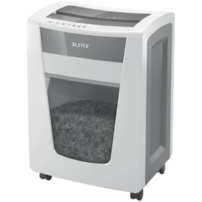 Aktenvernichter Leitz IQ Office Pro P4, grau/weiß