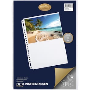 Showtas Multo, geperforeerd, voor 2 x A5 foto, pak van 10