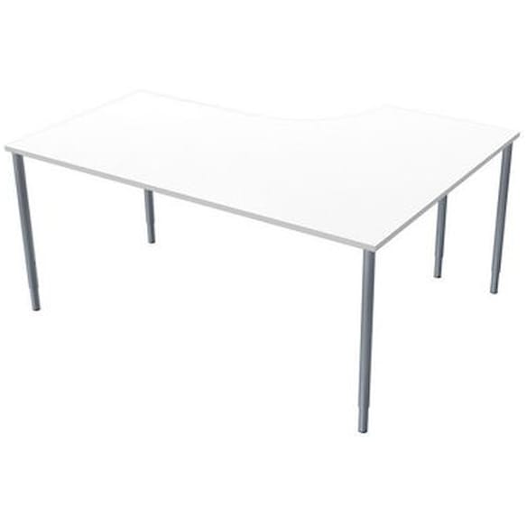 Bord vänster 160x120cm vitlaminat/grå
