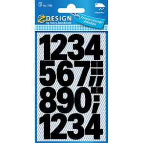 Zahlenetikett Avery Zweckform Home 0-9, Folie, schwarz, 28 Stück