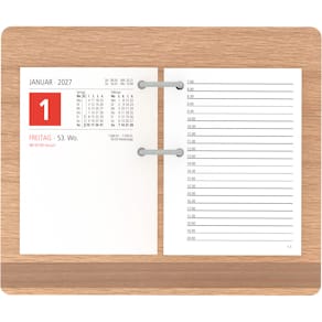 Kalendergestell Zettler, Holz, o.Block, 18,5 x 15,5