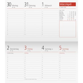 Kalendereinlage RIDO TM17, Taschenkalender, 2026