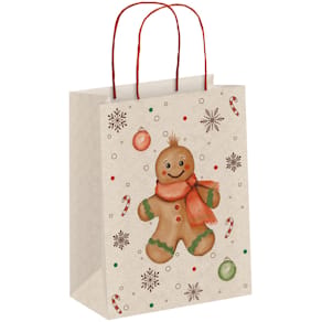 Geschenktragetasche ZÖWIE, weihnachtlich, Graspapier, bunt