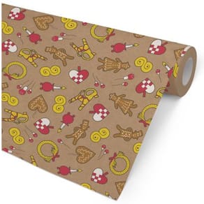 Julpapper 57cmx154m kraft Lusselelle