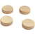 Magnete Sigel Neodym, 4 St., rund, Holz, beige