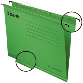 Hängmapp Foolscap Esselte Grön, 365x240mm, papp, 25st
