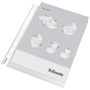 Plastficka ESSELTE A5 Premium Präglad 0.08mm, 100st