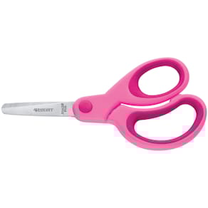 Bastelschere Westcott Junior, 13 cm, rund, pink
