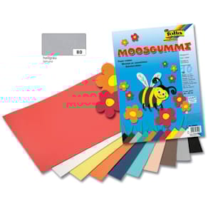 Moosgummi Folia, 2 mm, hellgrau