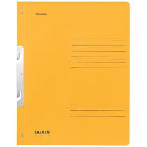 Einhakhefter Falken, A4, gelb, Abheftvorrichtung, 250 g/m²
