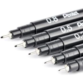 Fineliner PENTEL Pointliner 0,8mm svart