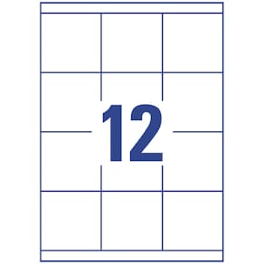 Universaletiketten Avery Zweckform, 70 x 67,7 mm, weiß