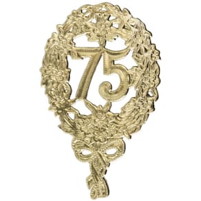 Jubiläumszahl DEMMLER, 75, gold