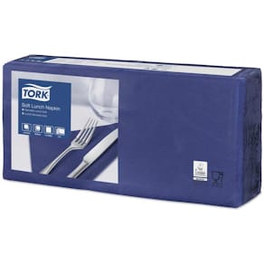 Frokostservietter Tork Advanced ¼-fold, 3-lag, mørkeblå, 1500 stk