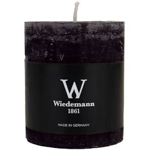 Stumpenkerze D-LUX MARBLE, durchgefärbt, schwarz, 80x68mm