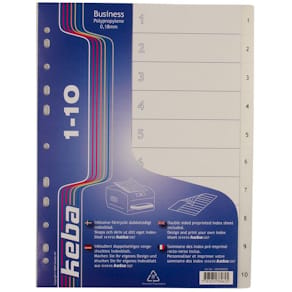 Plastregister KEBA A4 PP 1-10