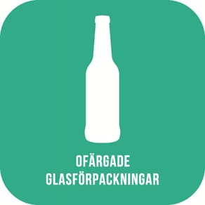 Dekal NORDEX ofärgad glasförpackning
