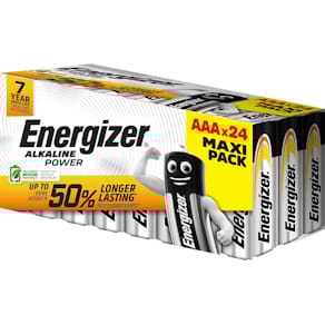 Batterie Energizer Alkaline Power Micro AAA, 24 Stück, weiß/gelb