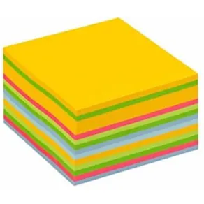Notes POST-IT kub 76x76mm sort. färger