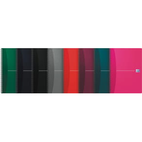 Spiraalschrift Oxford Optik Paper A4, 180 pagina’s, 90 g/m², scanfunctie, assorti