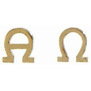 Verzierornament Noname Alpha-Omega, gold