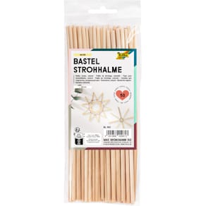 Bastelhalme Folia, 22 cm, 50 Stück, natur