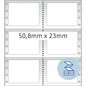 Lochrandetiketten HERMA, 50,8 x 23 mm, weiß, 12.000 Stück
