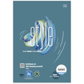 Briefblock STAUFEN STYLE Green, A4, 50 Blatt, 5 mm kariert