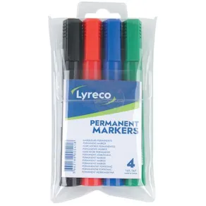 Märkpenna LYRECO 1-5mm sort färger 4/fp