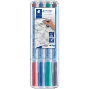 Overheadstift STAEDTLER Lumocolor correctable, M, 4 Farben, nach