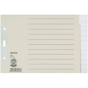 Register Leitz, A5 quer, blanko, grau