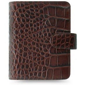 Filofax Classic Croc Pocket Systemkalender Chestnut