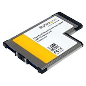 StarTech.com 2 Port Flush Mount ExpressCard 54mm SuperSpeed USB