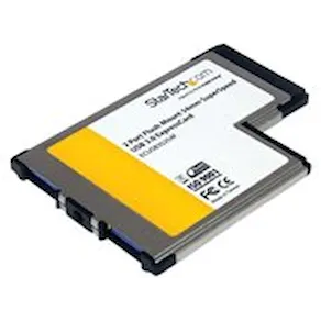 StarTech.com 2 Port Flush Mount ExpressCard 54mm SuperSpeed USB