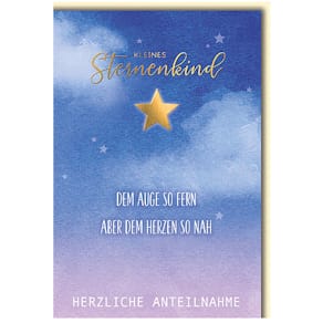 Trauerkarte Braun+ Company Sternenkind