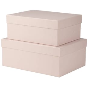 Geschenkkarton RÖSSLER Boxline, powder, rechteckig, 2er-Set