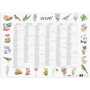 Väggkalender Stora Naturalmanackan 2026