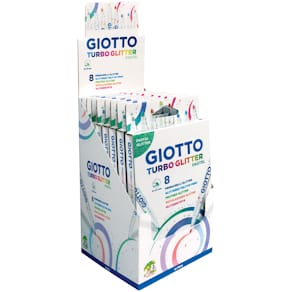 Faserschreiber Giotto Turbo Glitter Pastel, 8er Etui, sortiert