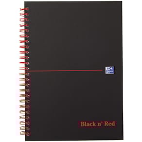 Spiraalblok Oxford Black n' Red, karton, 140 bladzijden, A5