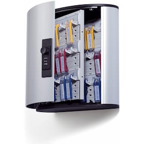 Nøgleskab Durable kode, 36 nøgler, aluminium/grå, 302x280x118 mm