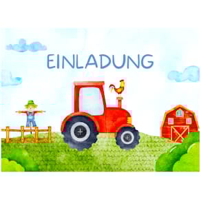 Einladungskarten KOMMA³, Kinder, sortiert, 5 Stück