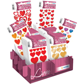 Schmucketikett HERMA Decor Love, sortiert, 60 Stück, Kartondislay