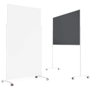 Whiteboard MAGNETOPLAN Vario Pin, Filz grau, Rahmen weiß, 100 x  