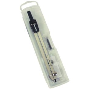 Einsatzzirkel DONAU, 1 Gelenk, 145 mm, silber, inkl. 2 Ersatz­min