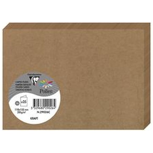 Kort POLLEN 110x155mm brettet kraft (25)