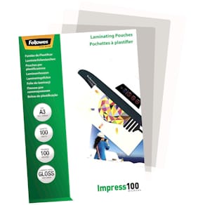 Laminat FELLOWES A3 100mic klar 100/fp