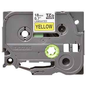 Tape 18mm TZe-641 svart på gul